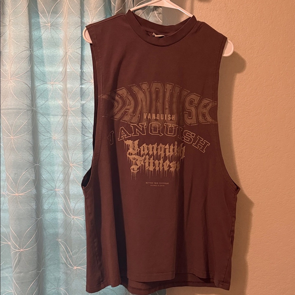 Vanquish Brown Tank Top for Men